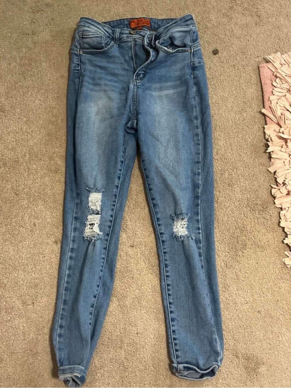 Wax Jean Light Blue Distressed Skinny Jeans